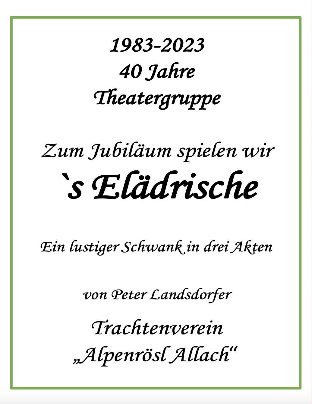 40-Jahre Theatergruppe